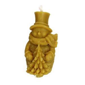 Svijeća snjegović i bor - 5x10cm - 011